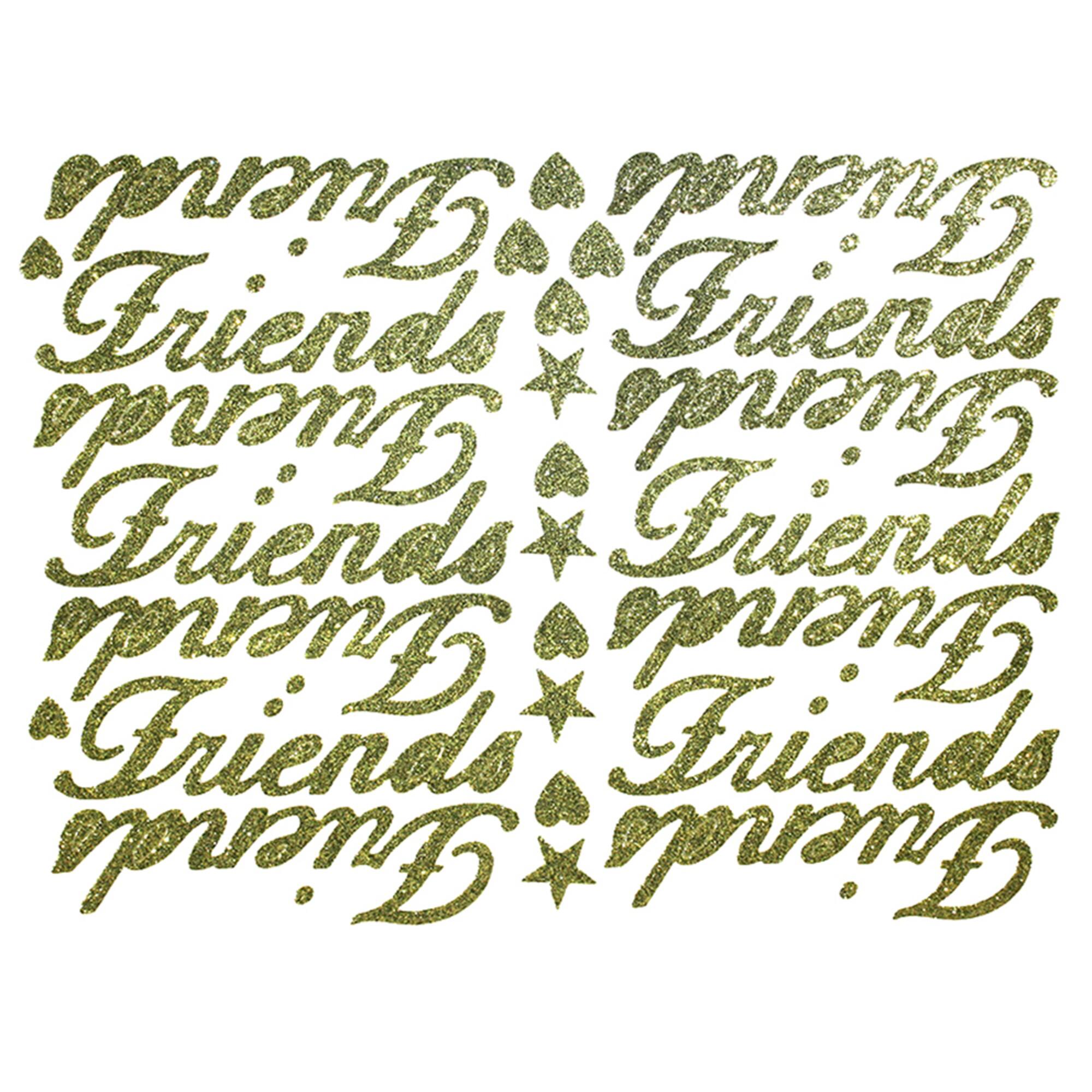 JAM Paper Friends Gold Script Floral Accessory